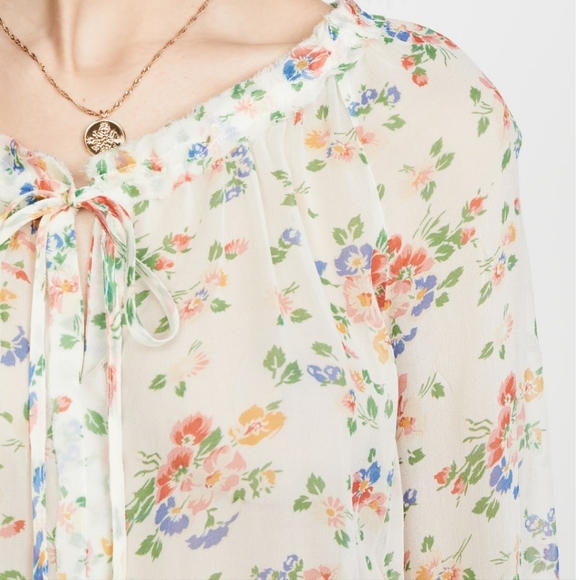 Loveshackfancy popover mini dress floral confetti Medium - Picture 5 of 14